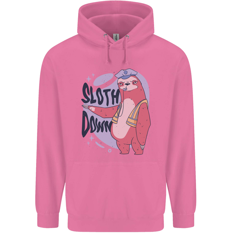 Sloth Down Policeman Funny Childrens Kids Hoodie Azalea
