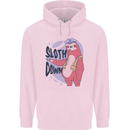 Sloth Down Policeman Funny Childrens Kids Hoodie Light Pink