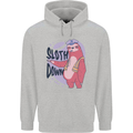 Sloth Down Policeman Funny Childrens Kids Hoodie Sports Grey