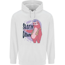 Sloth Down Policeman Funny Childrens Kids Hoodie White