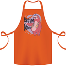 Sloth Down Policeman Funny Cotton Apron 100% Organic Orange