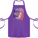 Sloth Down Policeman Funny Cotton Apron 100% Organic Purple