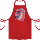 Sloth Down Policeman Funny Cotton Apron 100% Organic Red