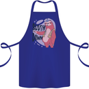 Sloth Down Policeman Funny Cotton Apron 100% Organic Royal Blue