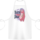 Sloth Down Policeman Funny Cotton Apron 100% Organic White
