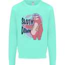 Sloth Down Policeman Funny Kids Sweatshirt Jumper Peppermint