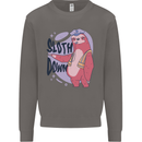 Sloth Down Policeman Funny Mens Sweatshirt Jumper Charcoal