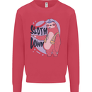 Sloth Down Policeman Funny Mens Sweatshirt Jumper Heliconia
