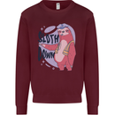 Sloth Down Policeman Funny Mens Sweatshirt Jumper Maroon