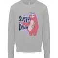 Sloth Down Policeman Funny Mens Sweatshirt Jumper Sports Grey