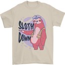 Sloth Down Policeman Funny Mens T-Shirt Cotton Gildan Sand