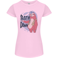 Sloth Down Policeman Funny Womens Petite Cut T-Shirt Light Pink