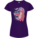 Sloth Down Policeman Funny Womens Petite Cut T-Shirt Purple