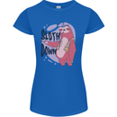 Sloth Down Policeman Funny Womens Petite Cut T-Shirt Royal Blue