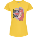 Sloth Down Policeman Funny Womens Petite Cut T-Shirt Yellow