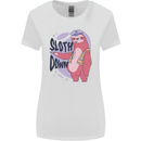 Sloth Down Policeman Funny Womens Wider Cut T-Shirt White