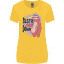 Sloth Down Policeman Funny Womens Wider Cut T-Shirt Yellow