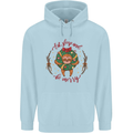 Sloth Eat Sleep & Be Merry Funny Christmas Childrens Kids Hoodie Light Blue