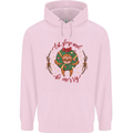 Sloth Eat Sleep & Be Merry Funny Christmas Childrens Kids Hoodie Light Pink