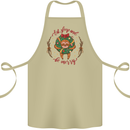 Sloth Eat Sleep & Be Merry Funny Christmas Cotton Apron 100% Organic Khaki