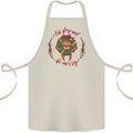 Sloth Eat Sleep & Be Merry Funny Christmas Cotton Apron 100% Organic Natural