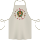 Sloth Eat Sleep & Be Merry Funny Christmas Cotton Apron 100% Organic Natural