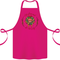 Sloth Eat Sleep & Be Merry Funny Christmas Cotton Apron 100% Organic Pink