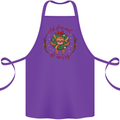 Sloth Eat Sleep & Be Merry Funny Christmas Cotton Apron 100% Organic Purple