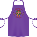 Sloth Eat Sleep & Be Merry Funny Christmas Cotton Apron 100% Organic Purple