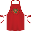 Sloth Eat Sleep & Be Merry Funny Christmas Cotton Apron 100% Organic Red