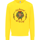 Sloth Eat Sleep & Be Merry Funny Christmas Kids Sweatshirt Jumper Yellow