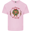 Sloth Eat Sleep & Be Merry Funny Christmas Kids T-Shirt Childrens Light Pink