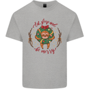 Sloth Eat Sleep & Be Merry Funny Christmas Kids T-Shirt Childrens Sports Grey