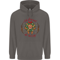 Sloth Eat Sleep & Be Merry Funny Christmas Mens 80% Cotton Hoodie Charcoal