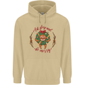 Sloth Eat Sleep & Be Merry Funny Christmas Mens 80% Cotton Hoodie Sand