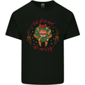 Sloth Eat Sleep & Be Merry Funny Christmas Mens Cotton T-Shirt Tee Top Black