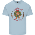 Sloth Eat Sleep & Be Merry Funny Christmas Mens Cotton T-Shirt Tee Top Light Blue