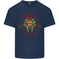 Sloth Eat Sleep & Be Merry Funny Christmas Mens Cotton T-Shirt Tee Top Navy Blue