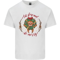 Sloth Eat Sleep & Be Merry Funny Christmas Mens Cotton T-Shirt Tee Top White