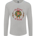 Sloth Eat Sleep & Be Merry Funny Christmas Mens Long Sleeve T-Shirt Sports Grey