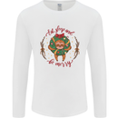 Sloth Eat Sleep & Be Merry Funny Christmas Mens Long Sleeve T-Shirt White