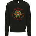 Sloth Eat Sleep & Be Merry Funny Christmas Mens Sweatshirt Jumper Black