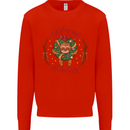 Sloth Eat Sleep & Be Merry Funny Christmas Mens Sweatshirt Jumper Bright Red