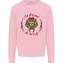 Sloth Eat Sleep & Be Merry Funny Christmas Mens Sweatshirt Jumper Light Pink