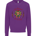 Sloth Eat Sleep & Be Merry Funny Christmas Mens Sweatshirt Jumper Purple