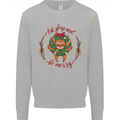 Sloth Eat Sleep & Be Merry Funny Christmas Mens Sweatshirt Jumper Sports Grey