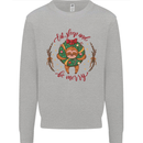 Sloth Eat Sleep & Be Merry Funny Christmas Mens Sweatshirt Jumper Sports Grey