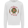 Sloth Eat Sleep & Be Merry Funny Christmas Mens Sweatshirt Jumper White