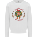 Sloth Eat Sleep & Be Merry Funny Christmas Mens Sweatshirt Jumper White