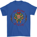 Sloth Eat Sleep & Be Merry Funny Christmas Mens T-Shirt Cotton Gildan Royal Blue